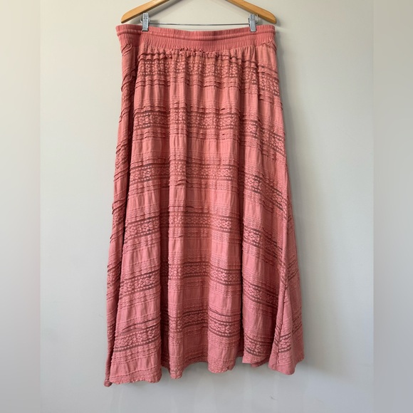 Torrid Maxi Lace A line Elegant Pink Women's Skirt size 2X - Picture 9 of 15